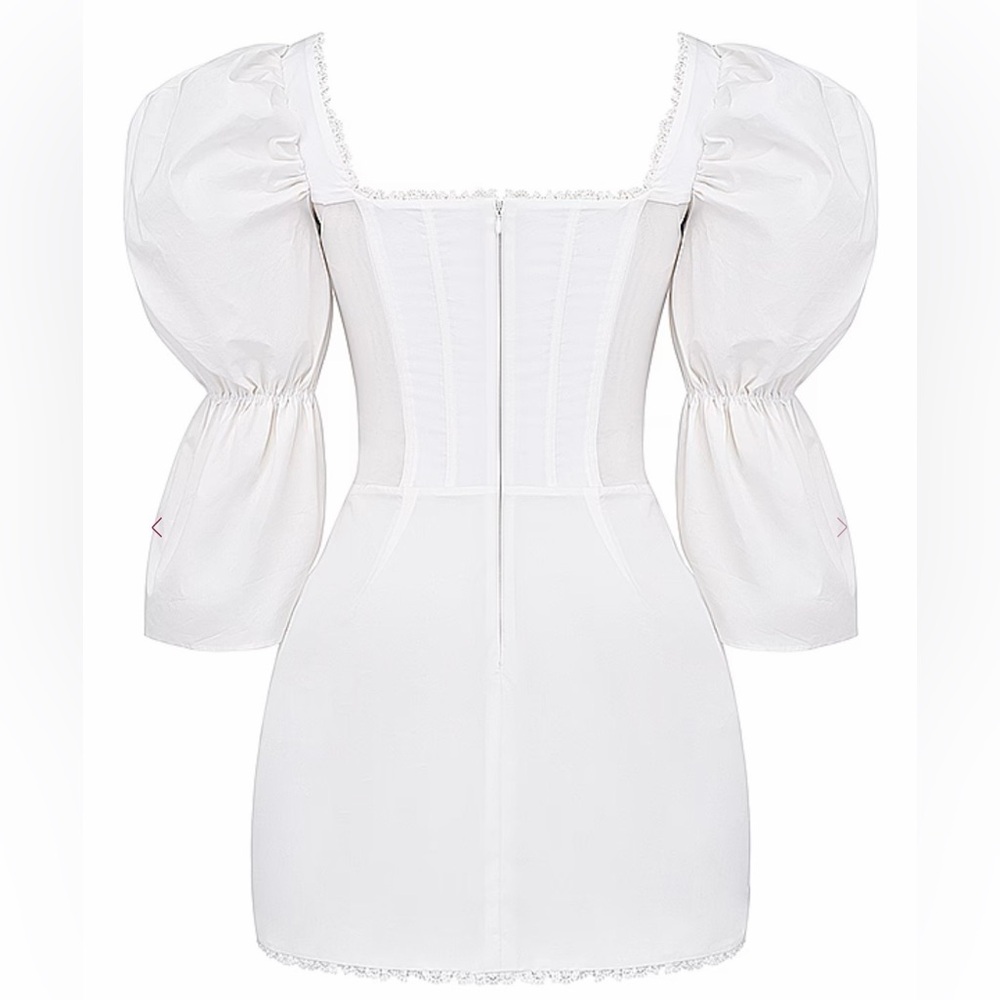 House of CB MATILDA White Puff Sleeve Corset Dress - Picture 13 of 16